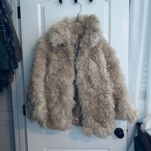 Vintage lined sheepskin coat